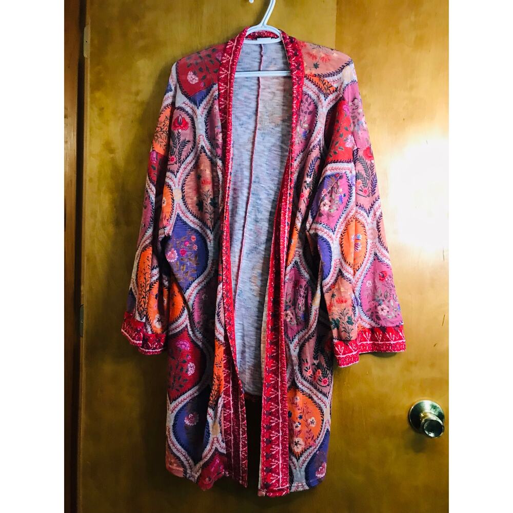 Simple Suzanne Betro Floral Long Sleeve Cardigan/Sweater Size XL